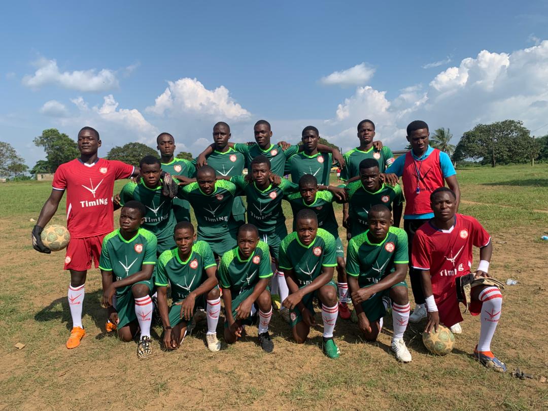 Senior squad in green kit