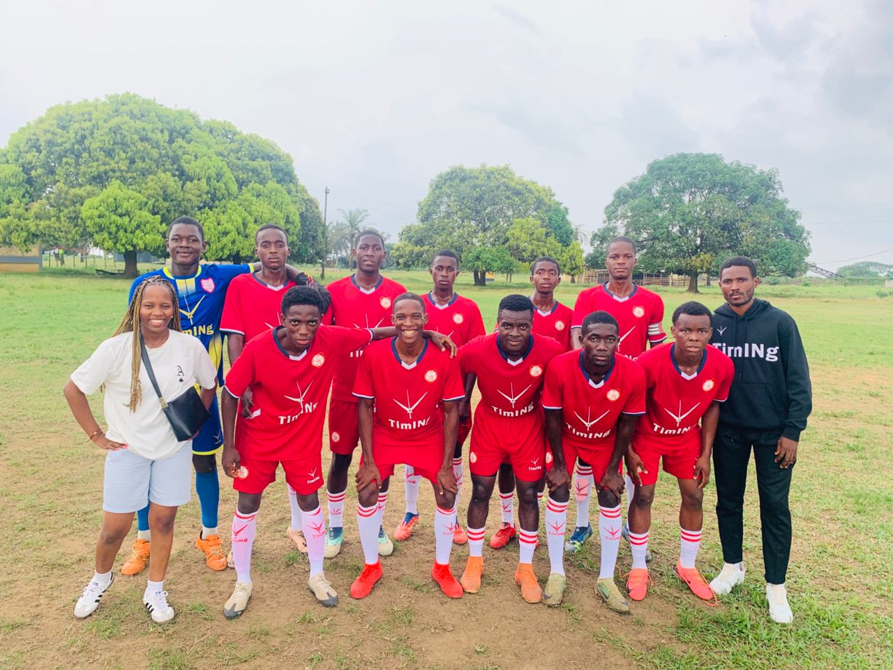 Senior squad in red kit